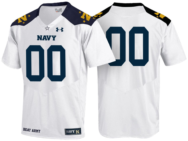 Navy Midshipmen White 2016 Beat Army Custom College Football Jersey Navy Midshipmen White 2016 Beat Army Custom College Football Jersey
