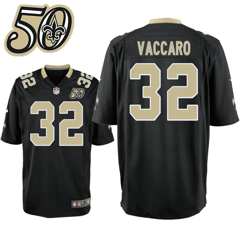 New Orleans Saints #32 Kenny Vaccaro Black 50th Anniversary Game Jersey New Orleans Saints #32 Kenny Vaccaro Black 50th Anniversary Game Jersey
