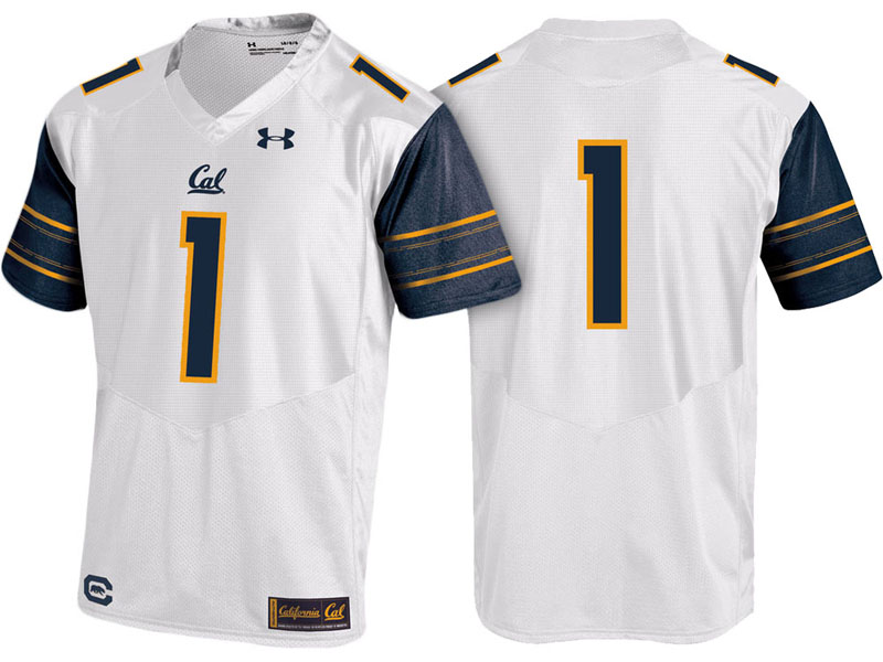 Cal Bears #1 White 2017 Premier College Football Jersey