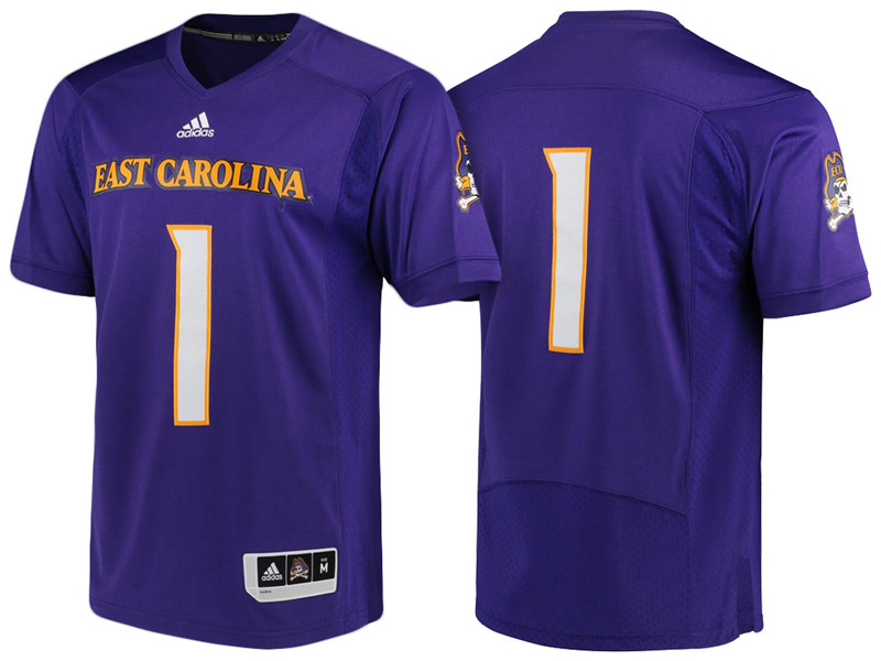 East Carolina Pirates #1 Purple Premier College Football Jersey