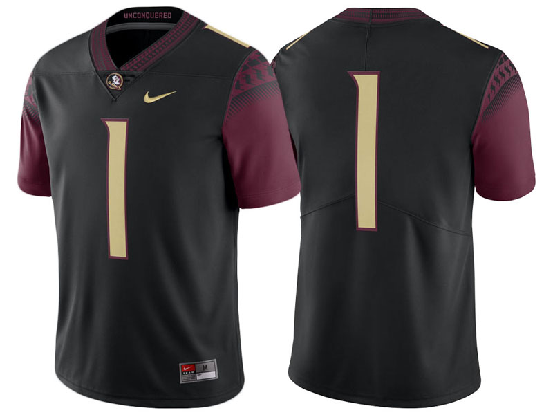 Florida State Seminoles #1 Black Limited College Football Jersey Florida State Seminoles #1 Black Limited College Football Jersey