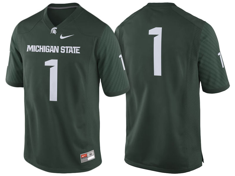 Michigan State Spartans #1 Green Game College Football Jersey