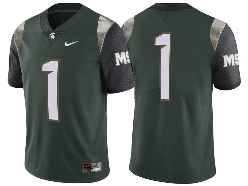 Michigan State Spartans #1 Green Limited College Football Jersey Michigan State Spartans #1 Green Limited College Football Jersey