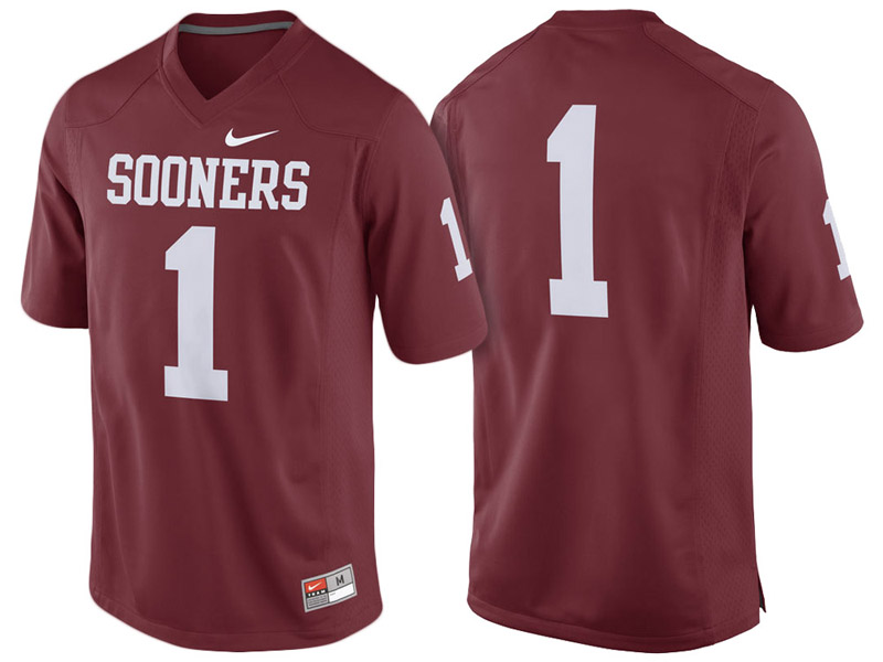 Oklahoma Sooners #1 Crimson Game College Football Jersey Oklahoma Sooners #1 Crimson Game College Football Jersey