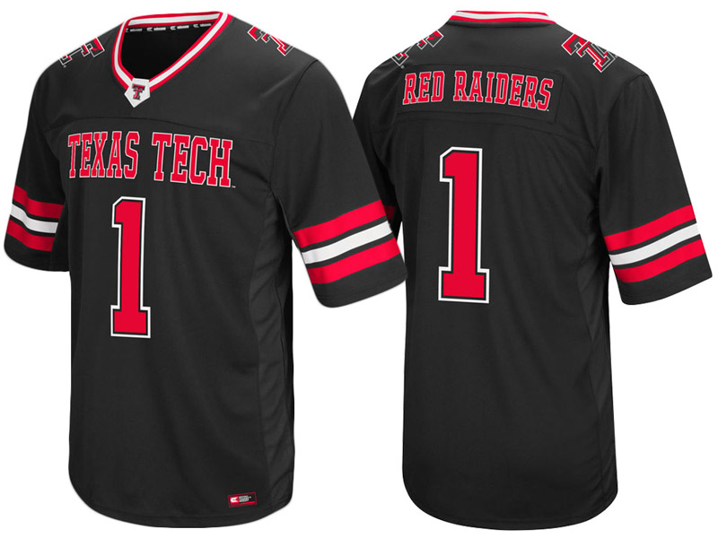 Texas Tech Red Raiders #1 Black Colosseum Hail Mary II College Football Jersey Texas Tech Red Raiders #1 Black Colosseum Hail Mary II College Football Jersey