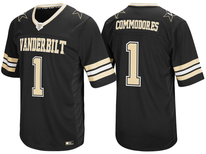 Vanderbilt Commodores #1 Black Colosseum Hail Mary II College Football Jersey Vanderbilt Commodores #1 Black Colosseum Hail Mary II College Football Jersey