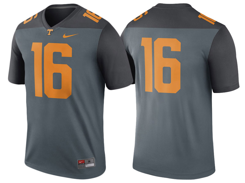 Tennessee Volunteers #16 Gray Legend Performance College Football Jersey