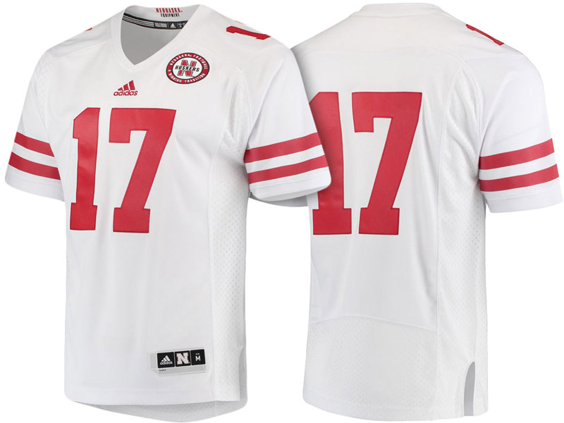 Nebraska Cornhuskers #17 White Premier College Football Jersey