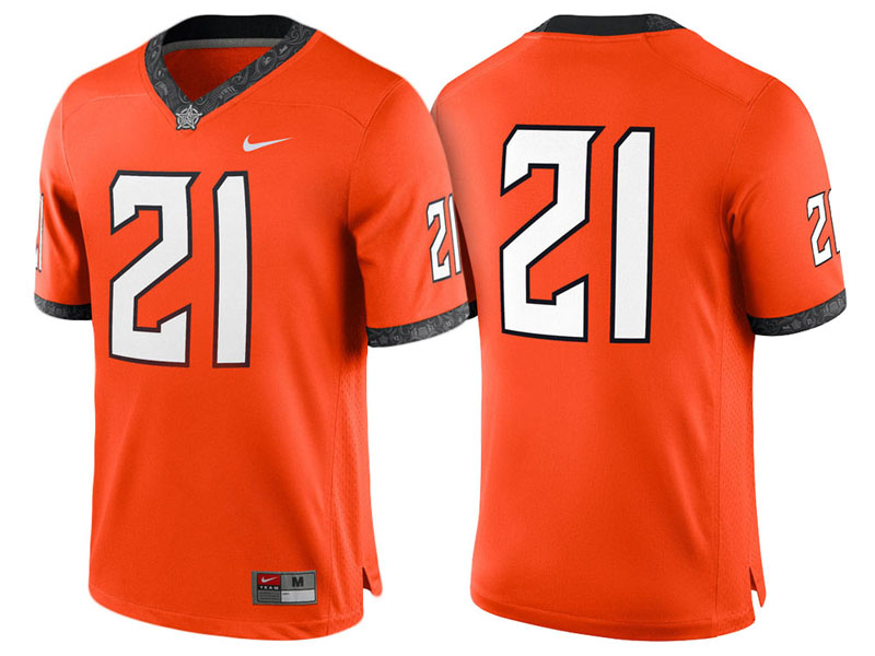 Oklahoma State Cowboys #21 Orange Game College Football Jersey Oklahoma State Cowboys #21 Orange Game College Football Jersey