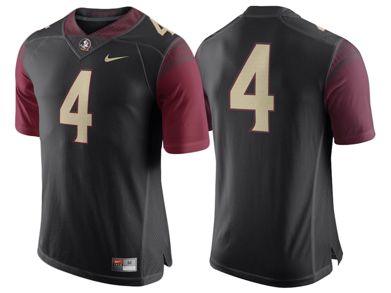 Florida State Seminoles #4 Black Limited College Football Jersey Florida State Seminoles #4 Black Limited College Football Jersey