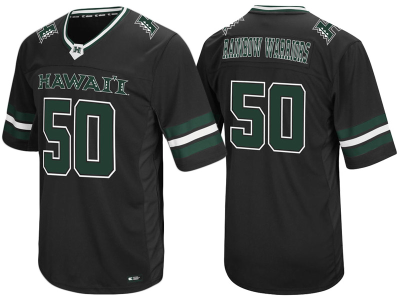 Hawaii Warriors #50 Black Colosseum Hail Mary II College Football Jersey