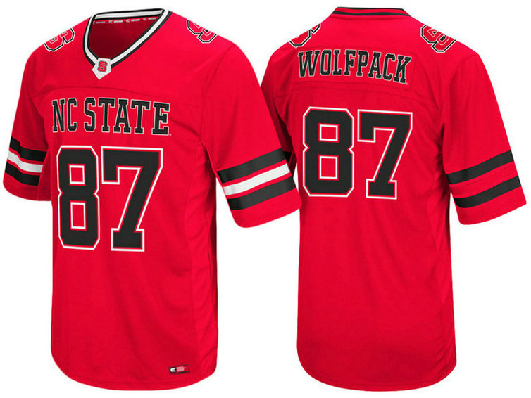 NC State Wolfpack #87 Red Colosseum Hail Mary II College Football Jersey NC State Wolfpack #87 Red Colosseum Hail Mary II College Football Jersey