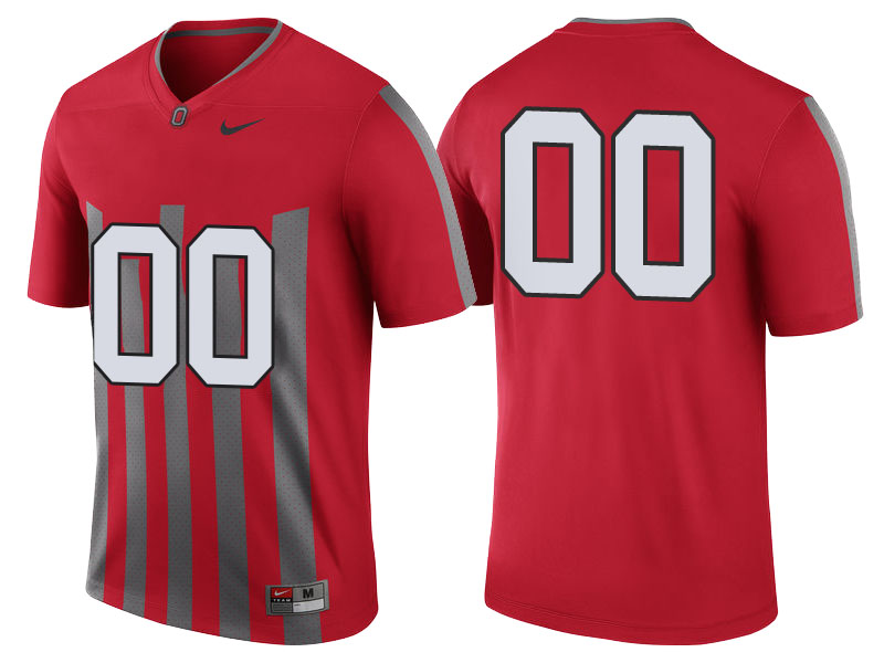 Ohio State Buckeyes Red Throwback Limited Custom College Football Jersey Ohio State Buckeyes Red Throwback Limited Custom College Football Jersey