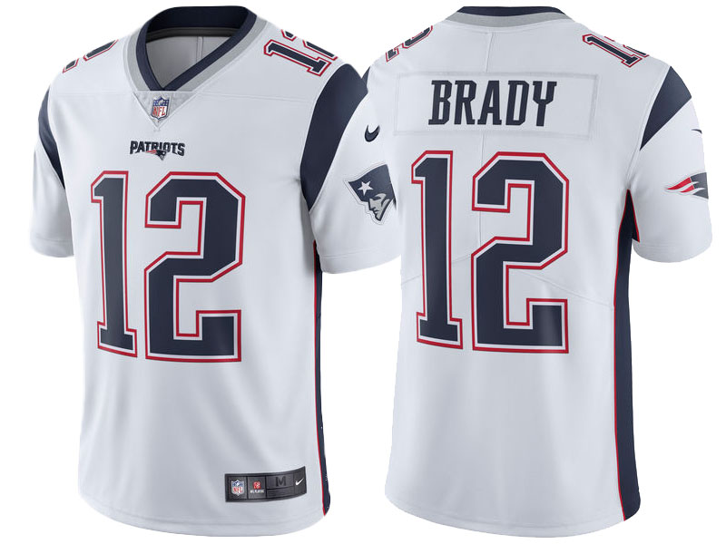 New England Patriots #12 Tom Brady White Vapor Untouchable Limited Player Jersey