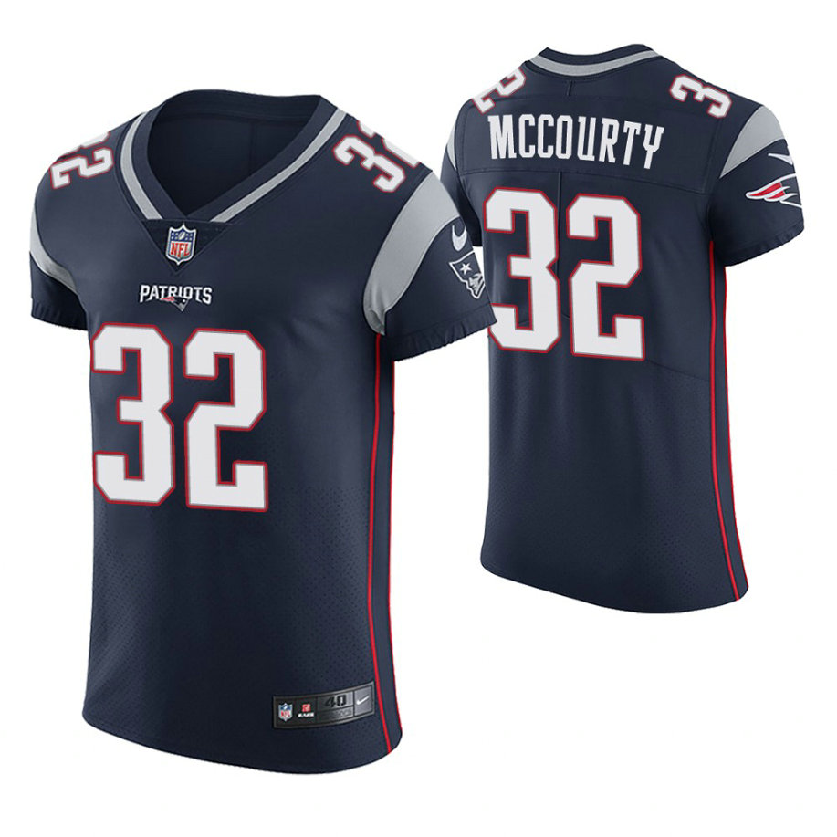 New England Patriots #32 Devin McCourty Navy Vapor Untouchable Elite Jersey
