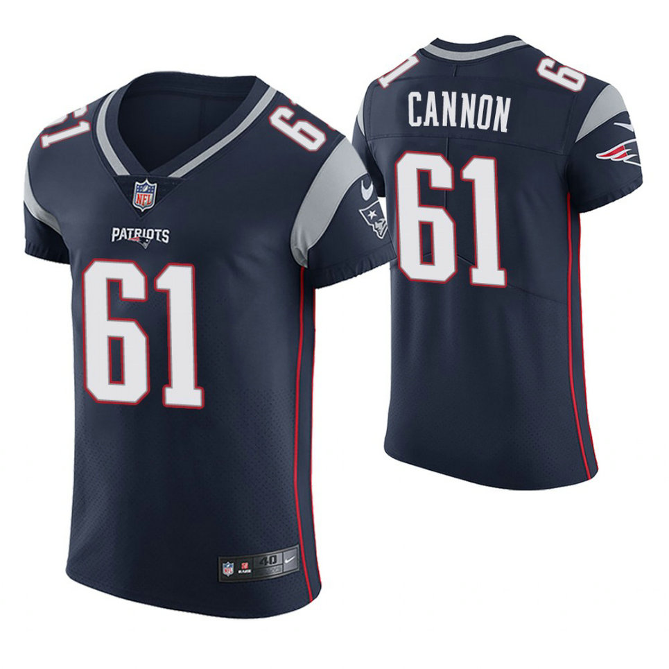 New England Patriots #61 Marcus Cannon Navy Vapor Untouchable Elite Jersey