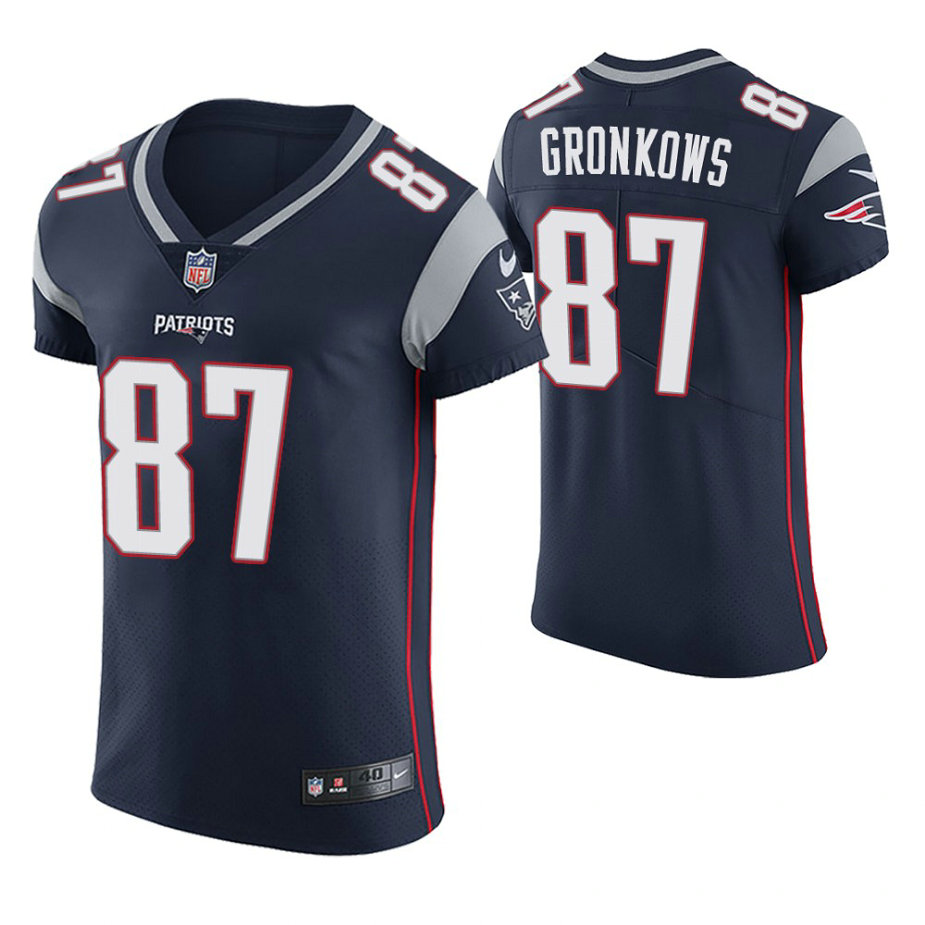New England Patriots #87 Rob Gronkowski Navy Vapor Untouchable Elite Jersey
