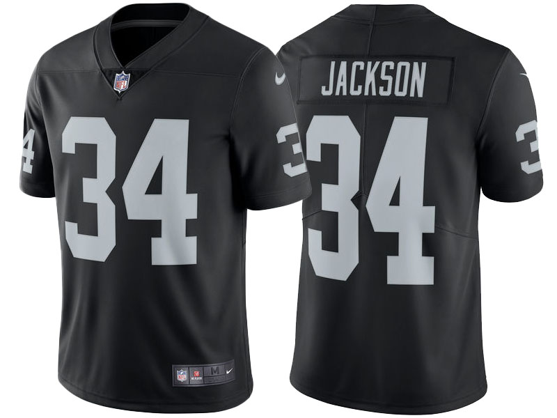 Oakland Raiders #34 Bo Jackson Black Vapor Untouchable Limited Player Jersey