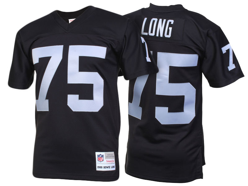 Oakland Raiders #75 Howie Long Black Retired Player Vintage Replica Jersey Oakland Raiders #75 Howie Long Black Retired Player Vintage Replica Jersey