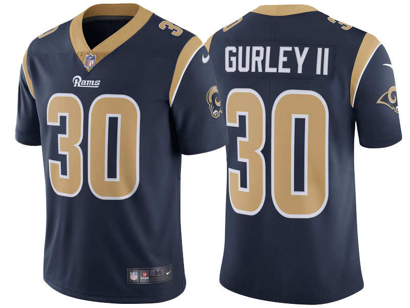 Los Angeles Rams #30 Todd Gurley Navy Vapor Untouchable Limited Player Jersey Los Angeles Rams #30 Todd Gurley Navy Vapor Untouchable Limited Player Jersey