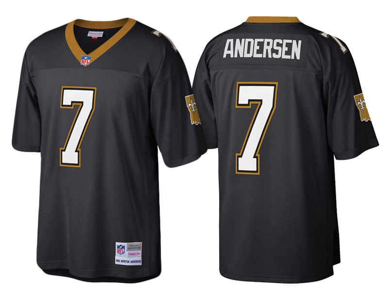 New Orleans Saints #7 Morten Andersen Black Retired Player Replica Jersey New Orleans Saints #7 Morten Andersen Black Retired Player Replica Jersey