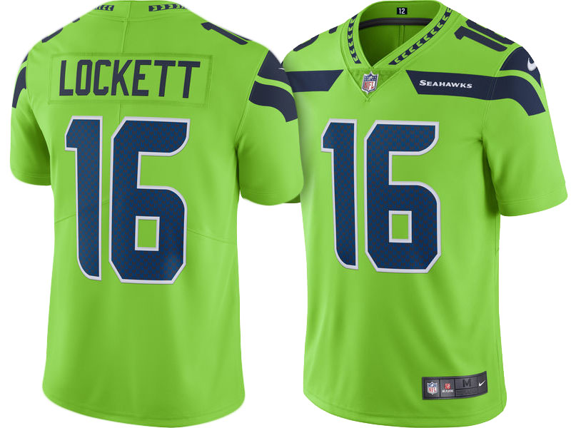 Seattle Seahawks #16 Tyler Lockett Neon Green Vapor Untouchable Color Rush Limited Player Jersey Seattle Seahawks #16 Tyler Lockett Neon Green Vapor Untouchable Color Rush Limited Player Jersey