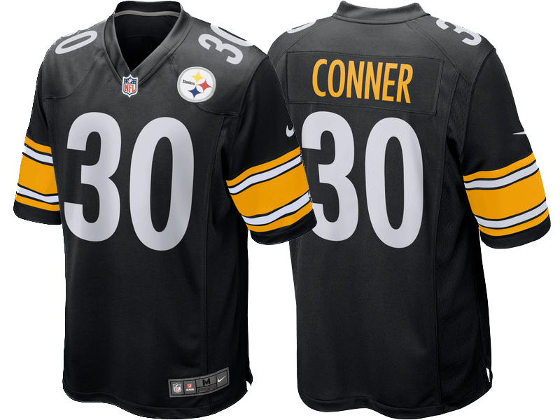 Pittsburgh Steelers #30 James Conner Black Game Jersey