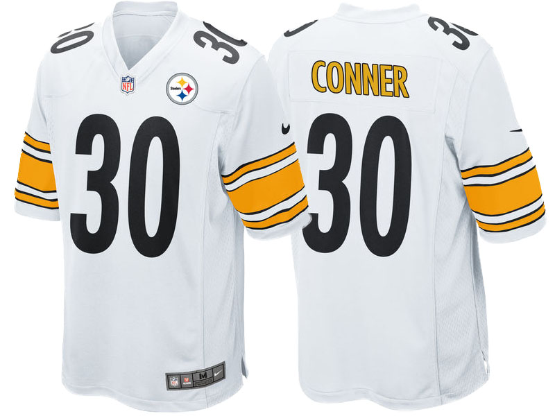 Pittsburgh Steelers #30 James Conner White Game Jersey