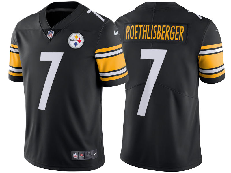 Pittsburgh Steelers #7 Ben Roethlisberger Black Vapor Untouchable Limited Player Jersey