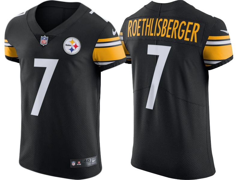 Pittsburgh Steelers #7 Ben Roethlisberger Black Vapor Untouchable Elite Player Jersey