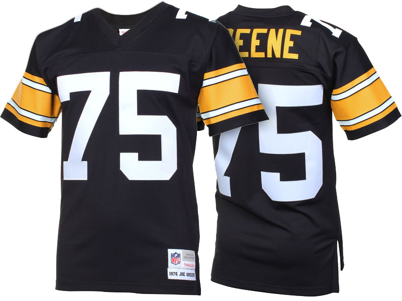 Pittsburgh Steelers #75 Joe Greene Black Retired Player Vintage Replica Jersey