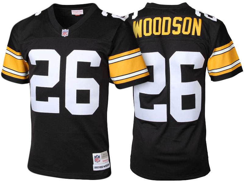 Pittsburgh Steelers #26 Rod Woodson Black Retired Player Vintage Replica Jersey