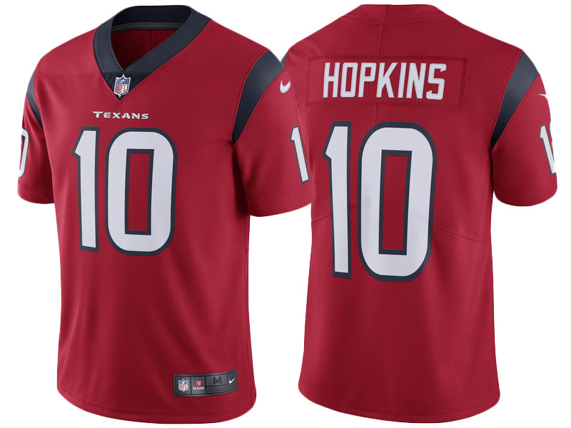 Houston Texans #10 DeAndre Hopkins Red Vapor Untouchable Limited Player Jersey Houston Texans #10 DeAndre Hopkins Red Vapor Untouchable Limited Player Jersey
