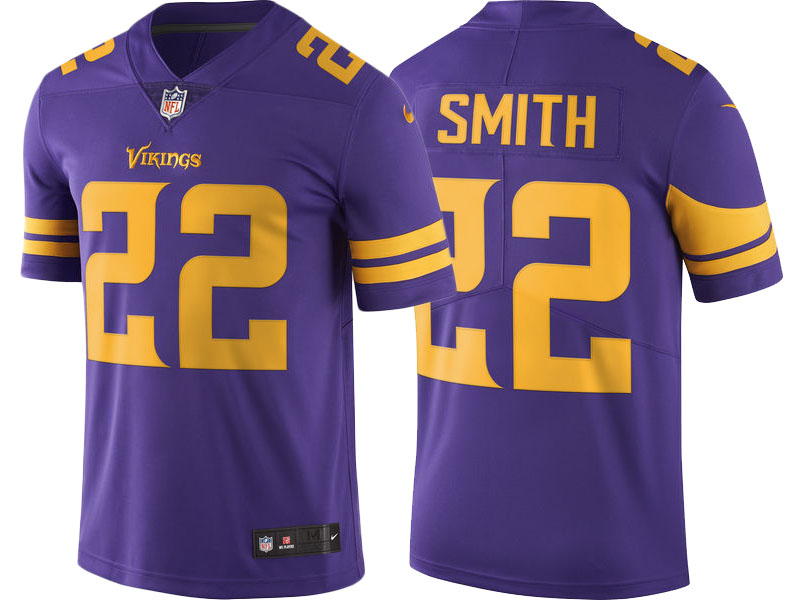 Minnesota Vikings #22 Harrison Smith Purple Vapor Untouchable Color Rush Limited Player Jersey