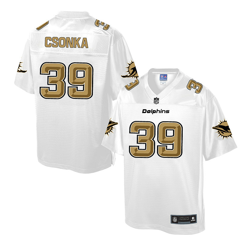 Miami Dolphins #39 Larry Csonka White Pro Line Fashion Jersey