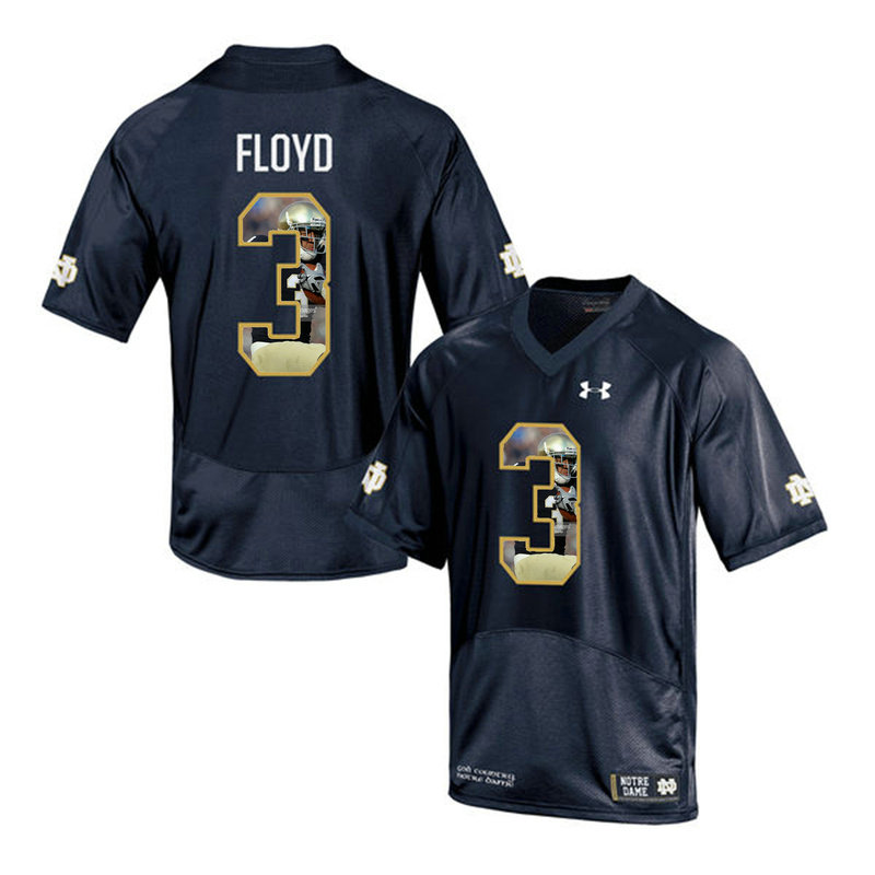 Michael Floyd #3 Notre Dame Fighting Irish Navy Blue College Football Jersey
