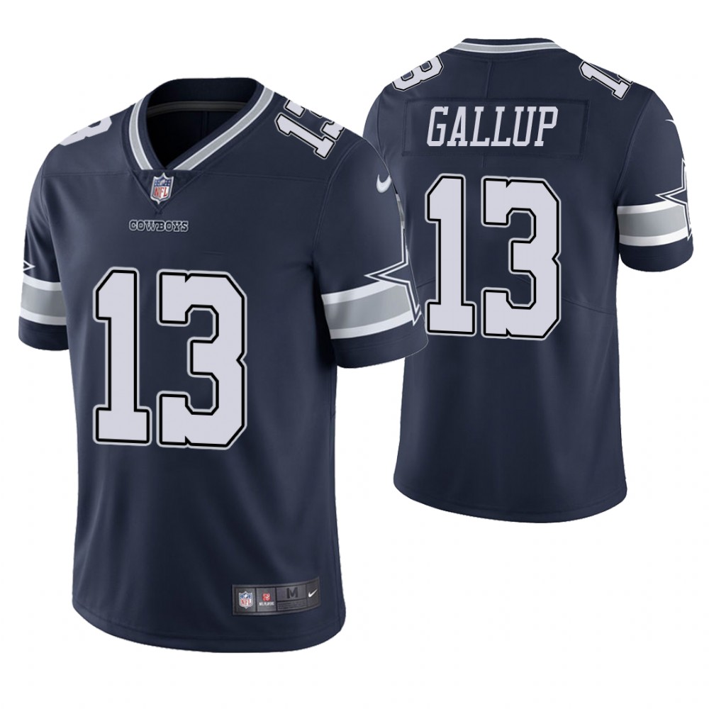 Dallas Cowboys #13 Michael Gallup Navy Vapor Untouchable Limited Player Jersey