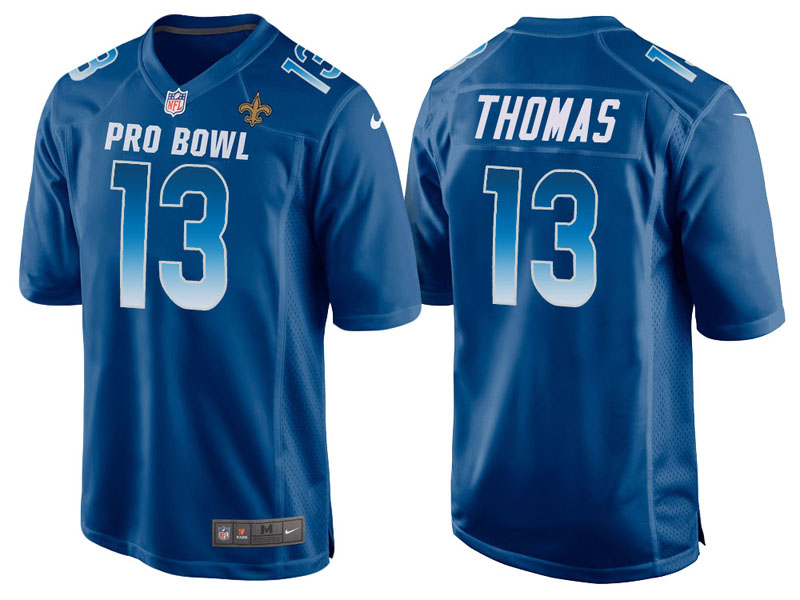 2018 Pro Bowl NFC New Orleans Saints #13 Michael Thomas Royal Game Jersey 2018 Pro Bowl NFC New Orleans Saints #13 Michael Thomas Royal Game Jersey