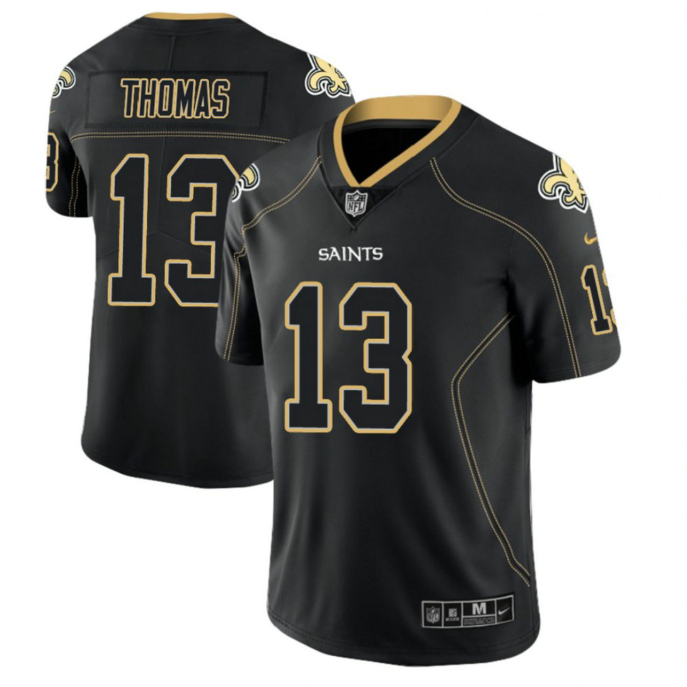 New Orleans Saints #13 Michael Thomas 2018 Lights Out Color Rush Limited Black Jersey New Orleans Saints #13 Michael Thomas 2018 Lights Out Color Rush Limited Black Jersey