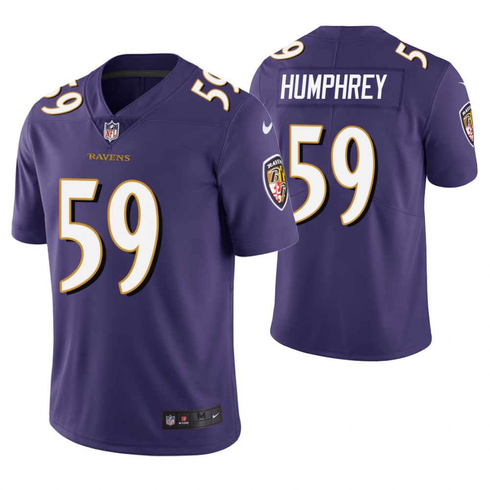 Baltimore Ravens #59 Myles Humphrey Purple Vapor Untouchable Limited Jersey