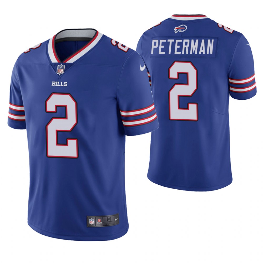 Buffalo Bills #2 Nathan Peterman Royal Vapor Untouchable Limited Player Jersey