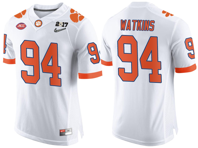 Clemson Tigers #94 Carlos Watkins White 2017 National Championship Bound Limited College Football Jersey Clemson Tigers #94 Carlos Watkins White 2017 National Championship Bound Limited College Football Jersey