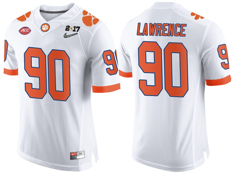 Clemson Tigers #90 Dexter Lawrence White 2017 National Championship Bound Limited College Football Jersey Clemson Tigers #90 Dexter Lawrence White 2017 National Championship Bound Limited College Football Jersey