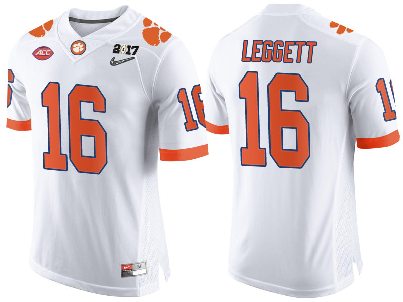 Clemson Tigers #16 Jordan Leggett White 2017 National Championship Bound Limited College Football Jersey