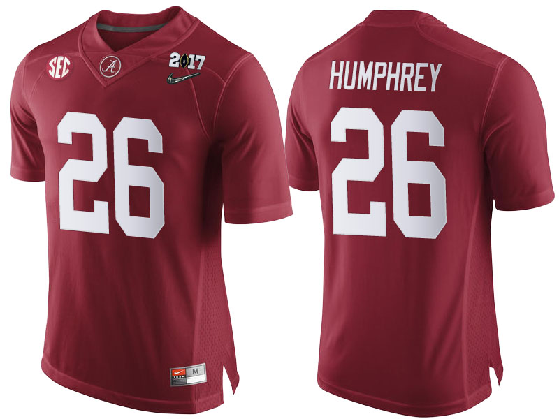 Alabama Crimson Tide #26 Marlon Humphrey Crimson 2017 National Championship Bound Limited College Football Jersey