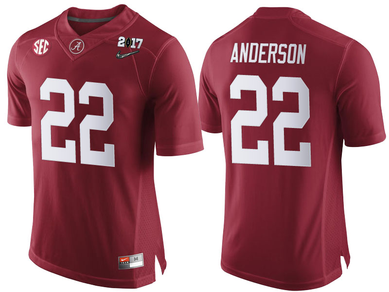 Alabama Crimson Tide #22 Ryan Anderson Crimson 2017 National Championship Bound Limited College Football Jersey Alabama Crimson Tide #22 Ryan Anderson Crimson 2017 National Championship Bound Limited College Football Jersey