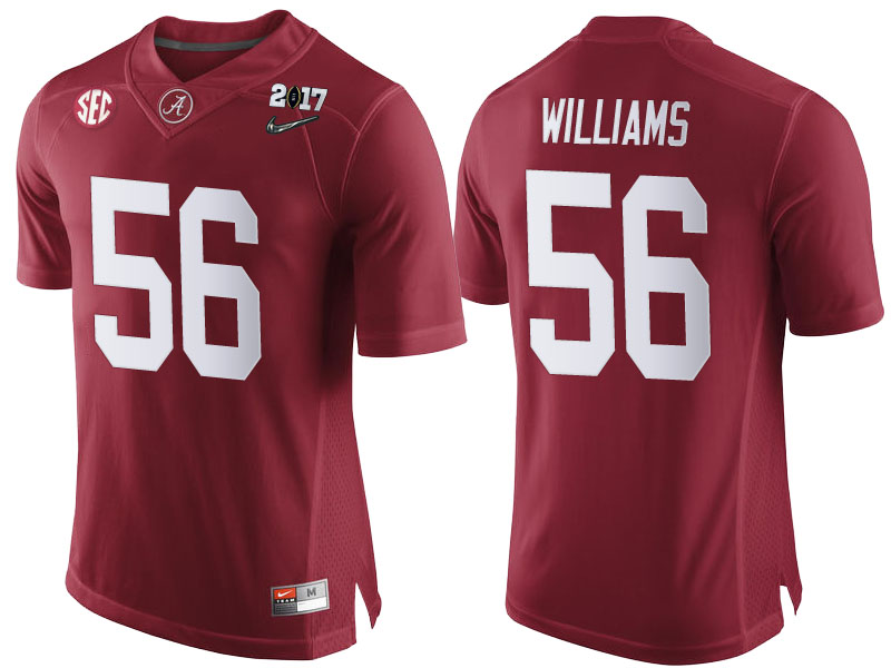 Alabama Crimson Tide #56 Tim Williams Crimson 2017 National Championship Bound Limited College Football Jersey Alabama Crimson Tide #56 Tim Williams Crimson 2017 National Championship Bound Limited College Football Jersey