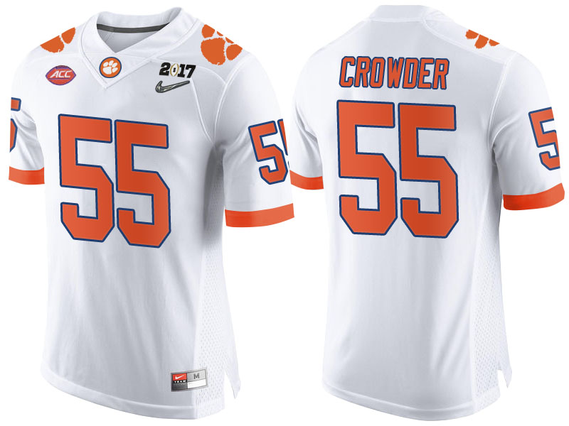 Clemson Tigers #55 Tyrone Crowder White 2017 National Championship Bound Limited College Football Jersey Clemson Tigers #55 Tyrone Crowder White 2017 National Championship Bound Limited College Football Jersey