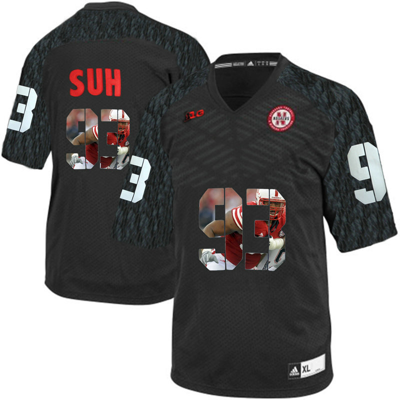 Ndamukong Suh #93 Nebraska Cornhuskers Black College Football Jersey Ndamukong Suh #93 Nebraska Cornhuskers Black College Football Jersey