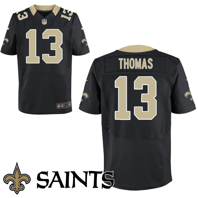 New Orleans Saints #13 Michael Thomas Black Elite Jersey New Orleans Saints #13 Michael Thomas Black Elite Jersey